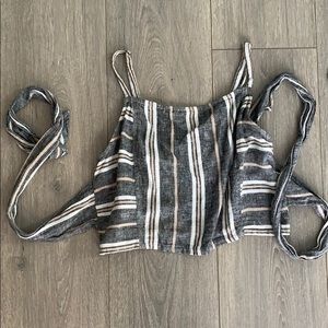 Striped BP crop top